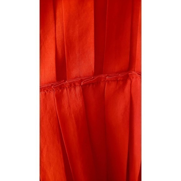 Ann Taylor Loft Red pleated shift dress size 4 - Picture 5 of 5
